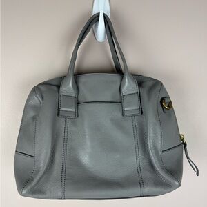 FOSSIL | Large gray Jori Satchel purse pebbled leather